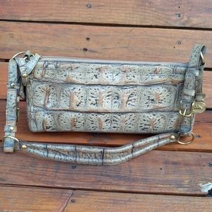 🦋 Brahmin Small Croc Leather Shoulder Bag